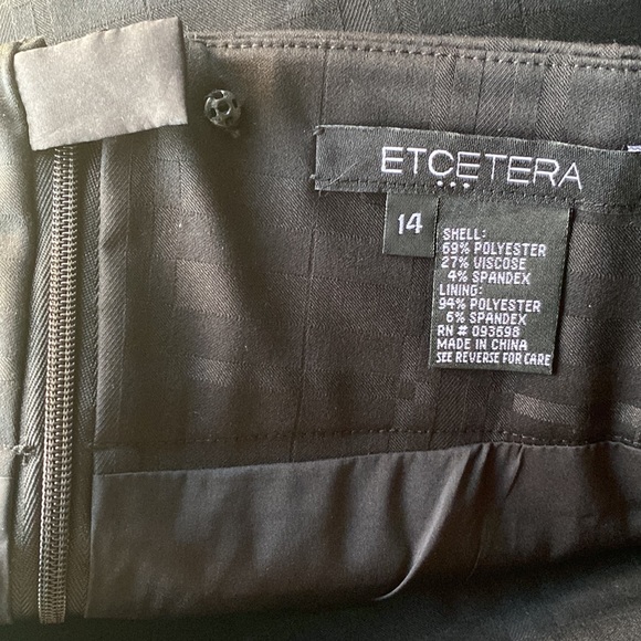 Etcetera Black Pencil Luxury Skirt Size 14 - Picture 3 of 5